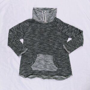 Calvin Klein Performance Quick Dry Cowl Pullover Women's Size 1X Black and White